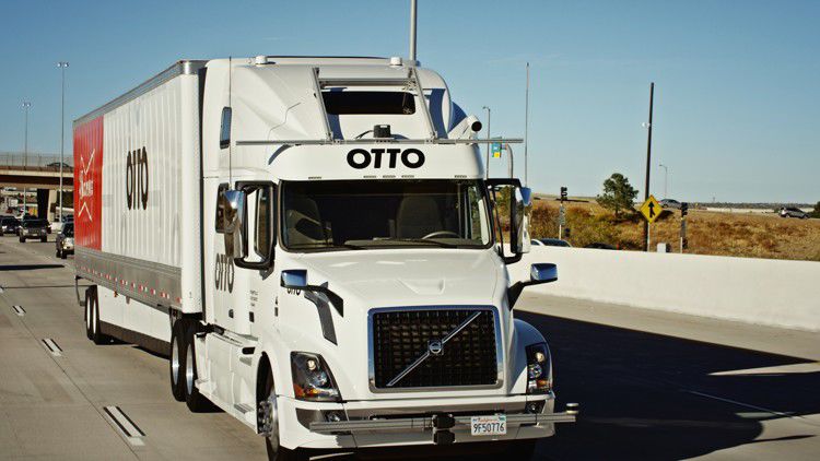 Self-driving truck delivers beer